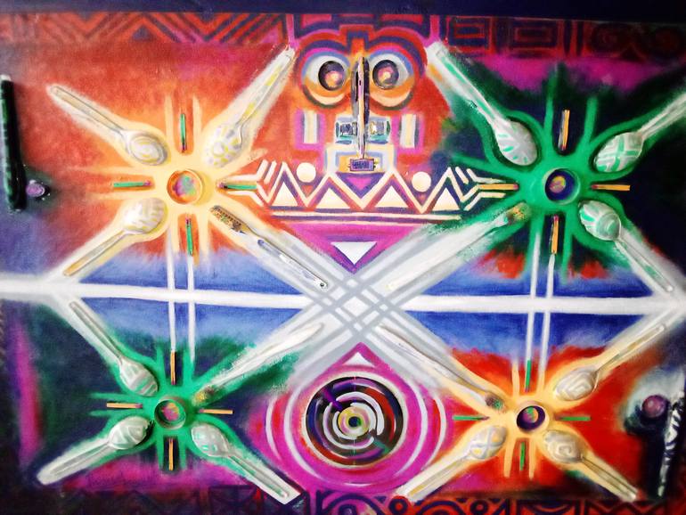 Original Abstract Food Collage by Rasheed Amodu