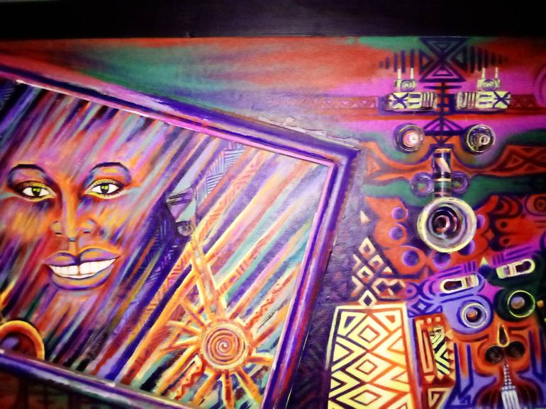 Original Abstract Family Collage by Rasheed Amodu