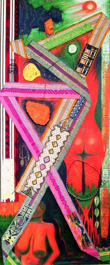 Original Abstract Women Collage by Rasheed Amodu