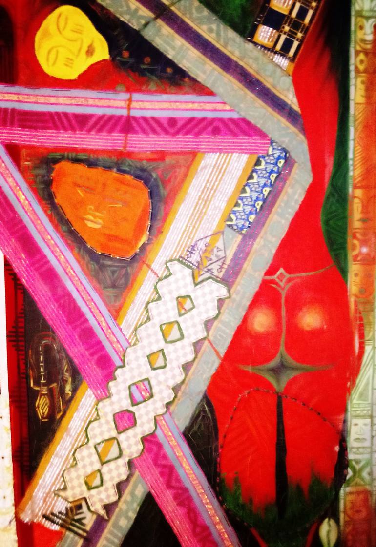 Original Abstract Women Collage by Rasheed Amodu