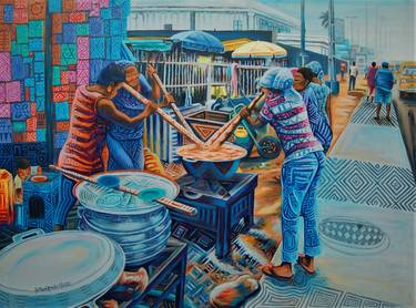 Original Realism Food Paintings by Rasheed Amodu
