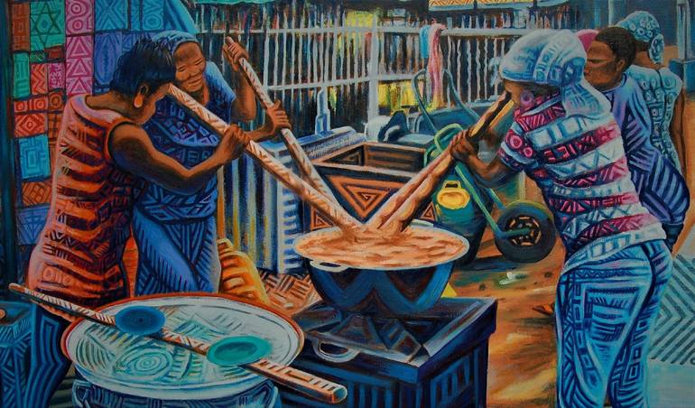 Original Food Painting by Rasheed Amodu