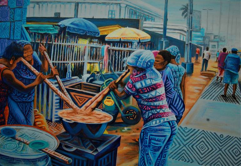 Original Modernism Still Life Painting by Rasheed Amodu