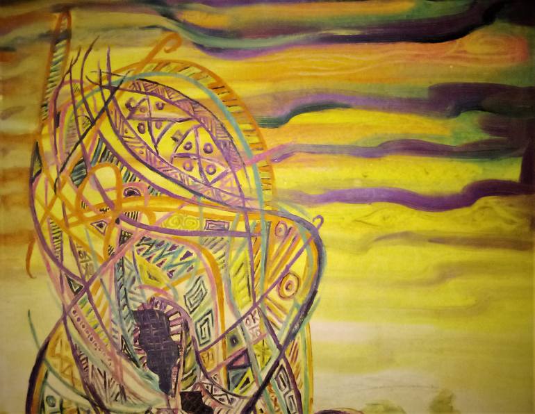 Original Expressionism Culture Painting by Rasheed Amodu