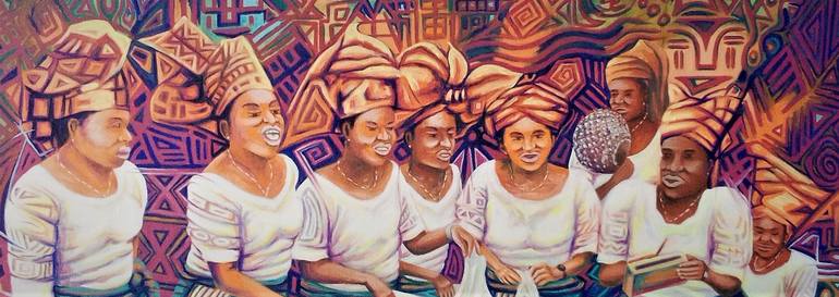 Original Women Painting by Rasheed Amodu
