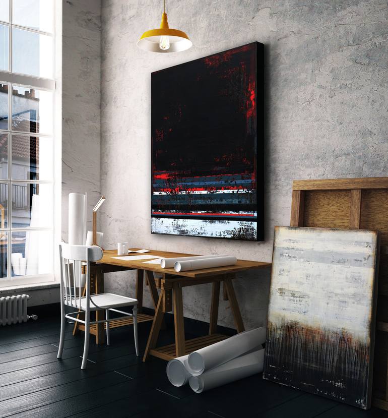 Original Abstract Expressionism Abstract Painting by Inez Froehlich