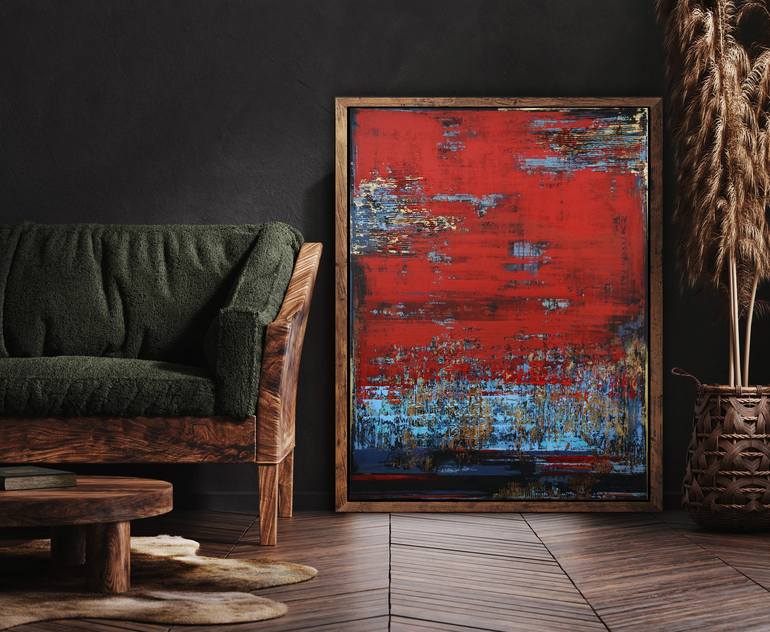 Original Abstract Expressionism Abstract Painting by Inez Froehlich