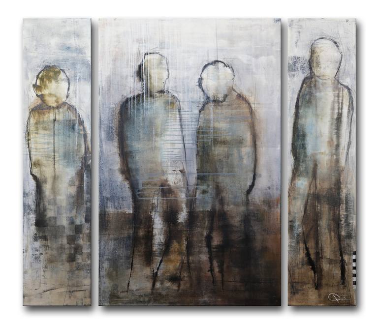 Original Abstract People Paintings by Inez Froehlich