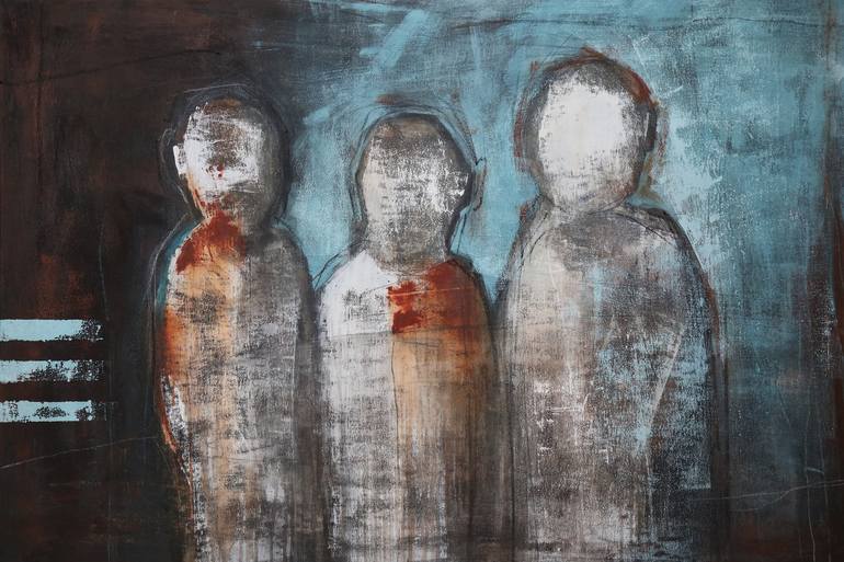 Original Abstract People Paintings by Inez Froehlich