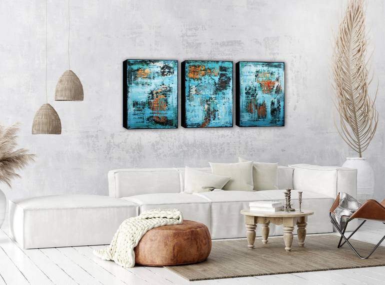 Original Abstract Expressionism Abstract Painting by Inez Froehlich