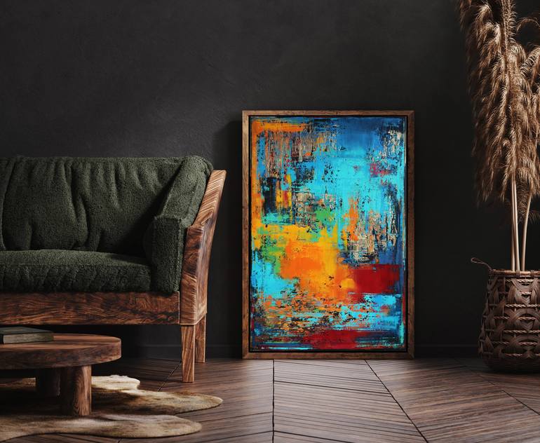 Original Abstract Expressionism Abstract Painting by Inez Froehlich