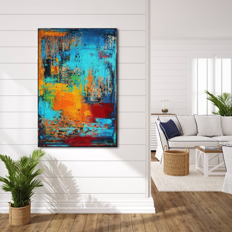 Original Abstract Expressionism Abstract Painting by Inez Froehlich