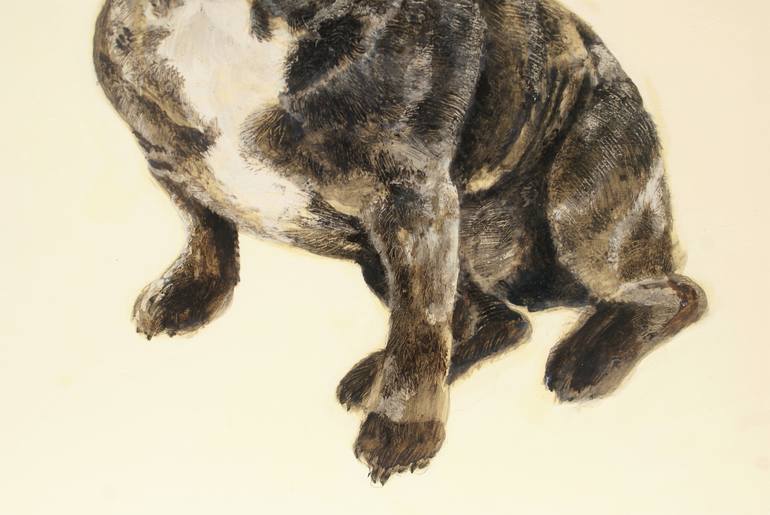 Original Photorealism Dogs Painting by Laurence Wheeler