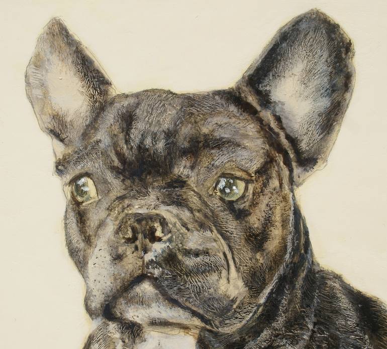 Original Photorealism Dogs Painting by Laurence Wheeler