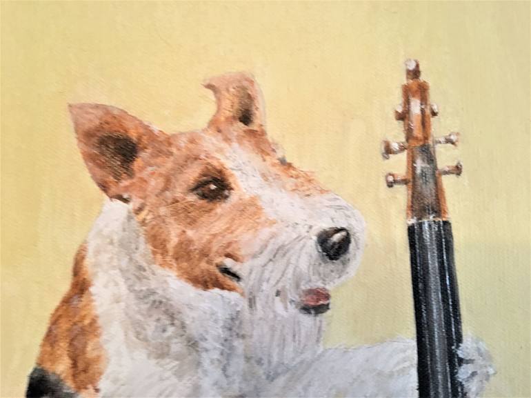 Original Photorealism Dogs Painting by Laurence Wheeler