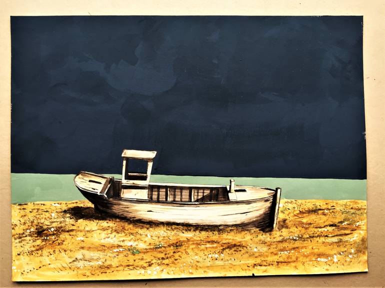 Original Boat Painting by Laurence Wheeler