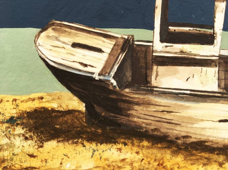 Original Boat Painting by Laurence Wheeler