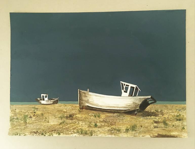 Original Realism Boat Painting by Laurence Wheeler