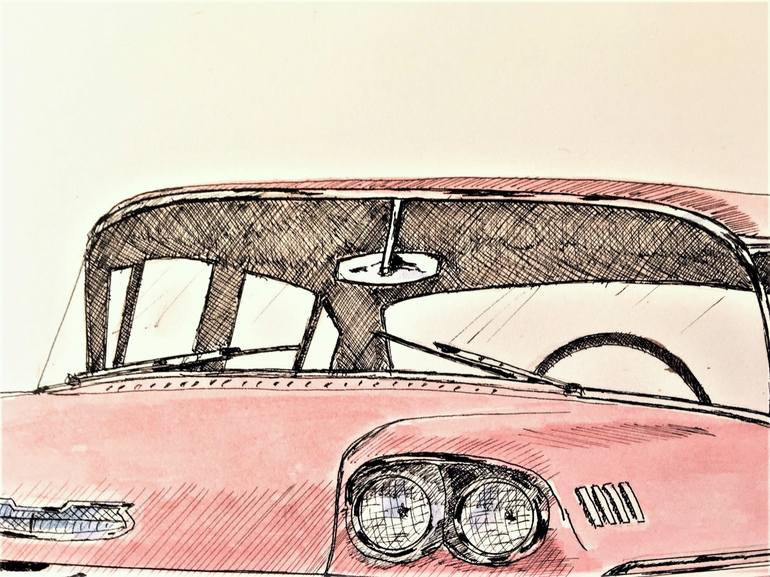 Original Car Painting by Laurence Wheeler