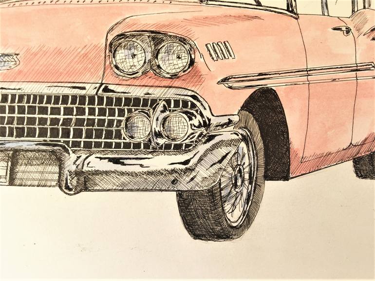 Original Fine Art Car Painting by Laurence Wheeler