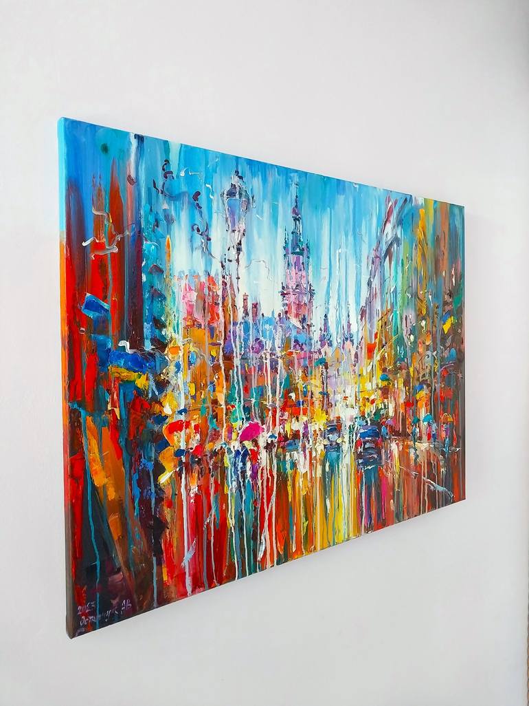 Original Impressionism Abstract Painting by Ostapchuk Andrej