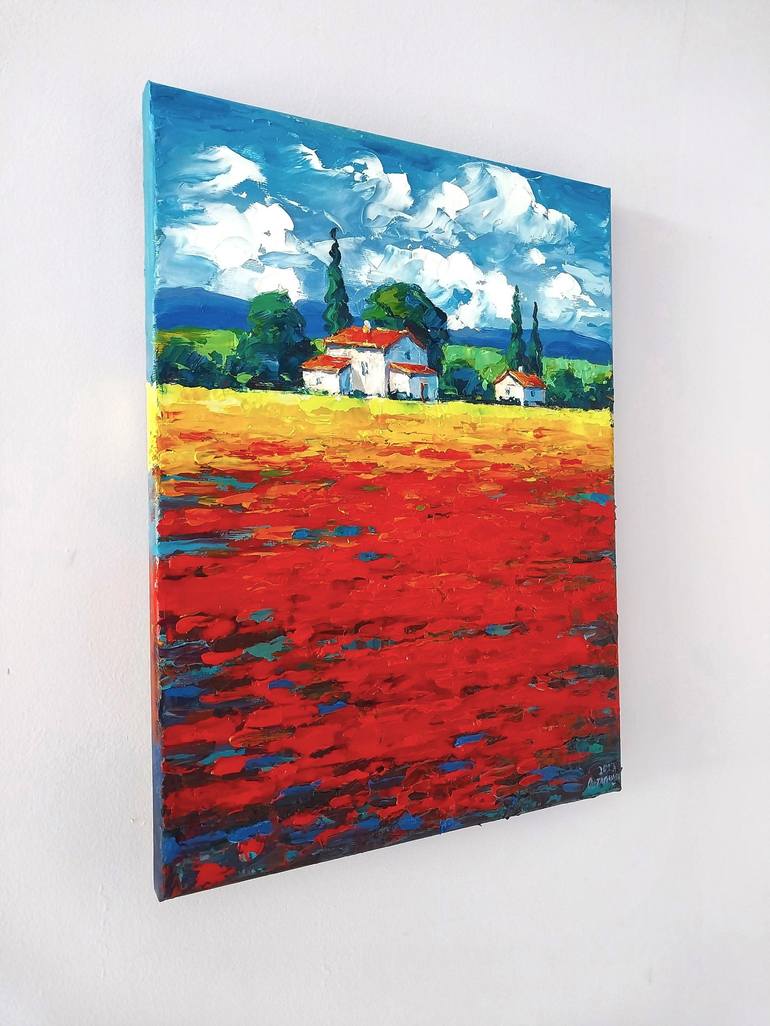 Original Abstract Landscape Painting by Ostapchuk Andrej