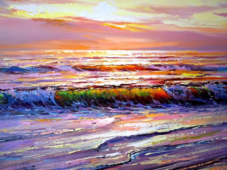 Original Impressionism Seascape Painting by Ostapchuk Andrej