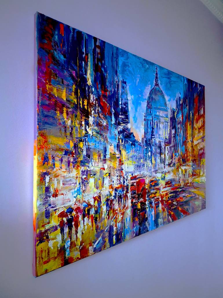 Original Abstract Architecture Painting by Ostapchuk Andrej