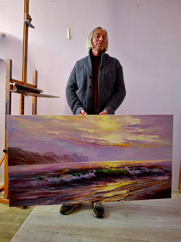 Original Impressionism Seascape Painting by Ostapchuk Andrej