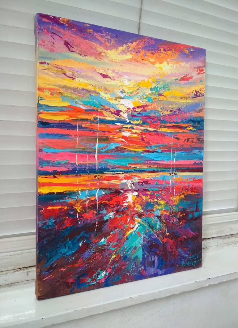 Original Abstract Expressionism Seascape Painting by Ostapchuk Andrej