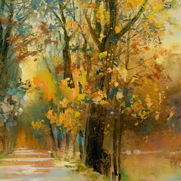 Original Impressionism Landscape Painting by Anatoly Belyavsky