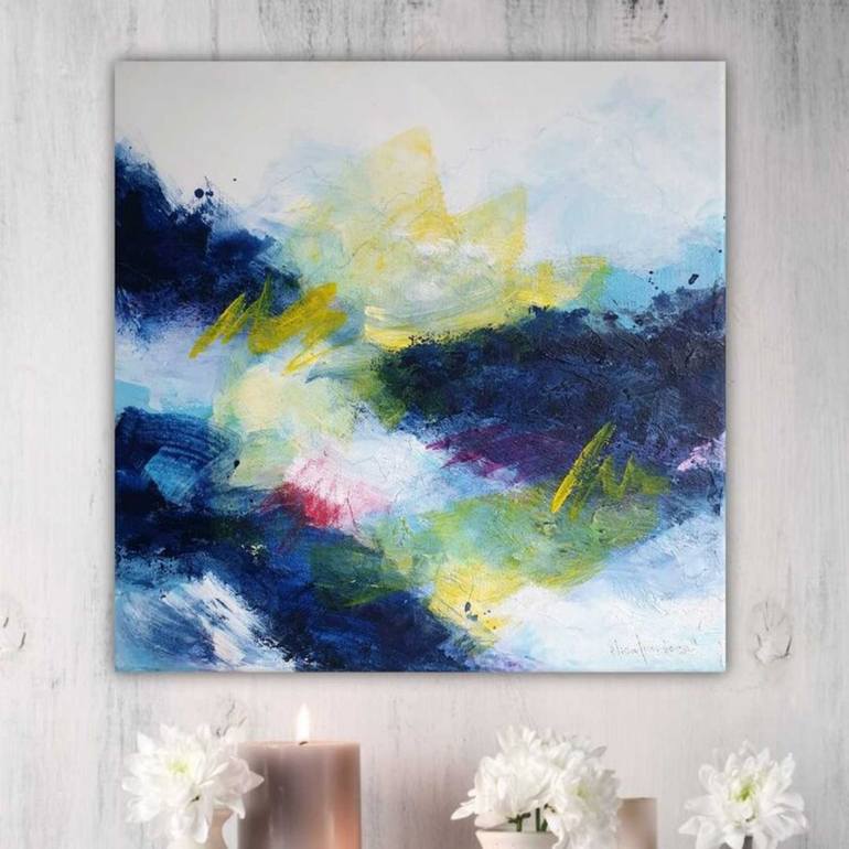 Original Abstract Expressionism Abstract Painting by Elisa Liu
