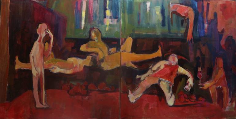 Original Abstract Expressionism Abstract Paintings by Tinatin Tevzadze
