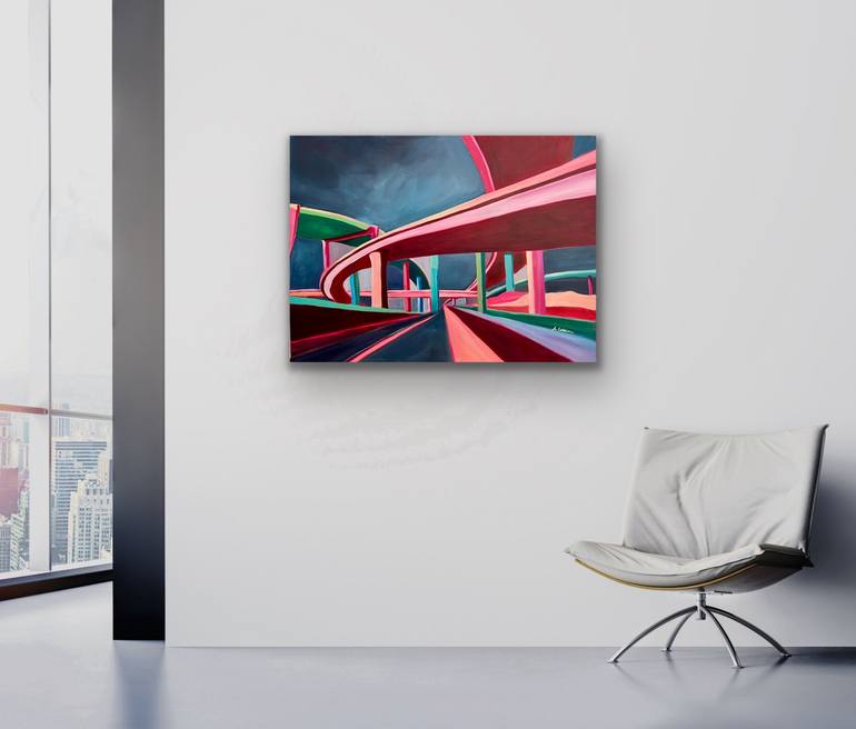 Original Contemporary Cities Painting by Alison Corteen