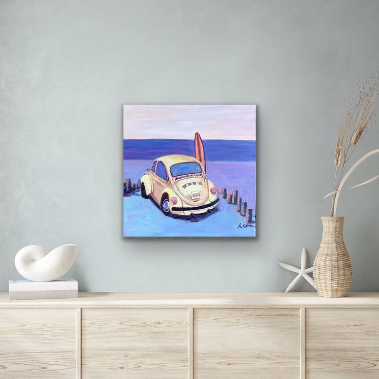 Original Impressionism Beach Painting by Alison Corteen