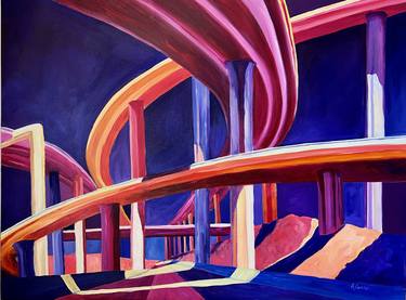 Original Contemporary Cities Painting by Alison Corteen