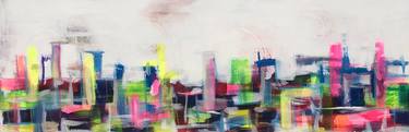Original Abstract Cities Paintings by Alison Corteen