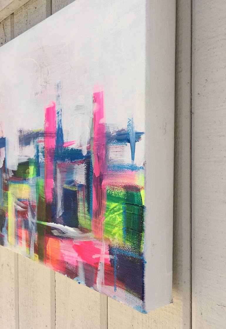Original Abstract Cities Painting by Alison Corteen