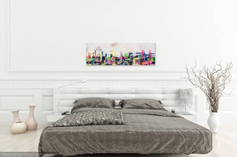 Original Abstract Cities Painting by Alison Corteen