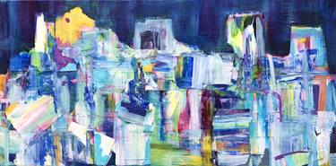 Original Abstract Cities Paintings by Alison Corteen