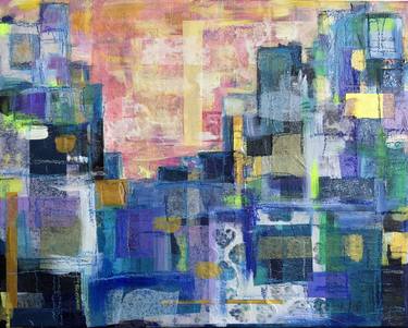 Original Impressionism Abstract Collage by Alison Corteen