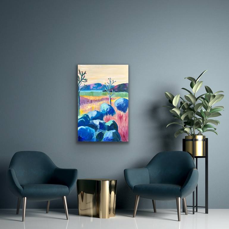 Original Abstract Landscape Painting by Alison Corteen