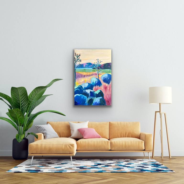Original Abstract Landscape Painting by Alison Corteen