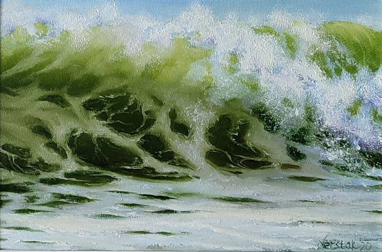 Original Expressionism Seascape Painting by Tetiana Verstak