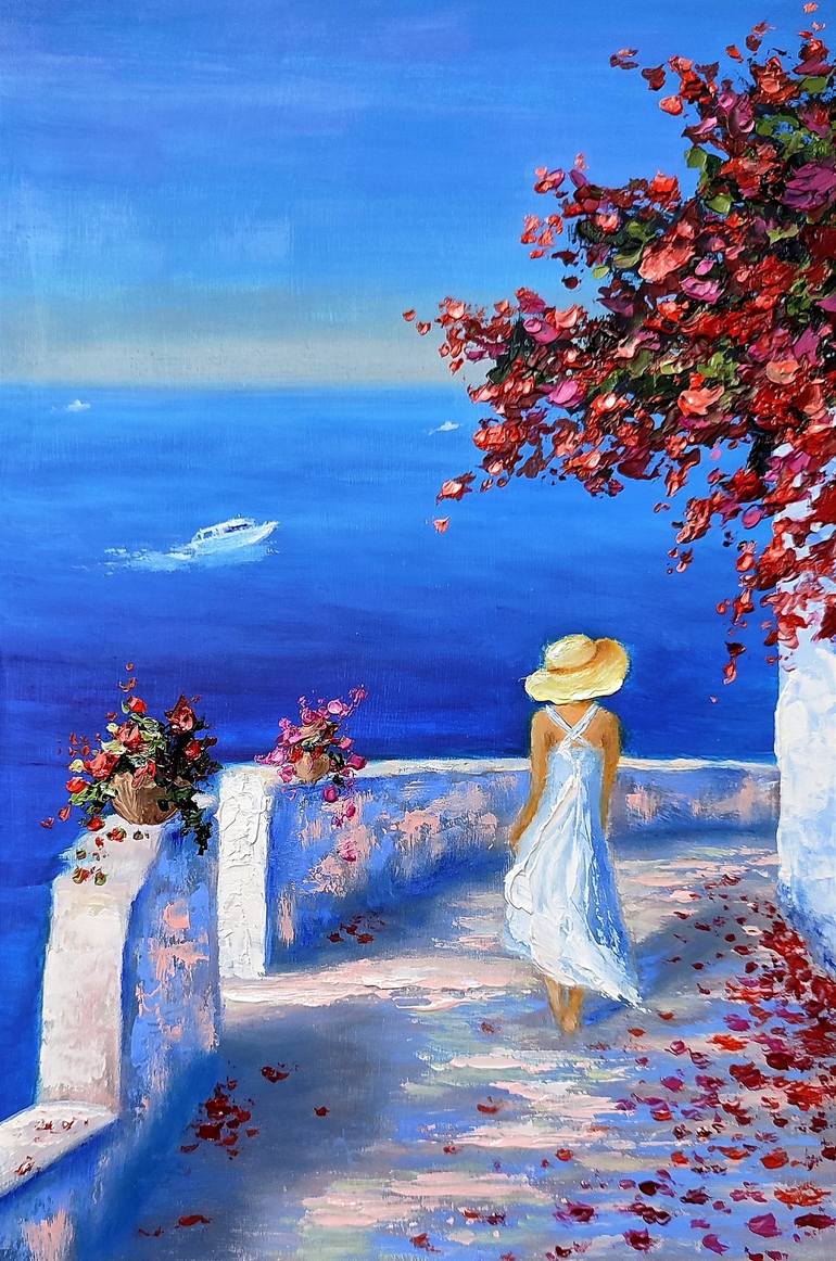 Mediterranean view Painting by Tetiana Verstak Saatchi Art