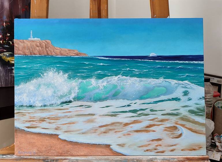 Original Expressionism Seascape Painting by Tetiana Verstak