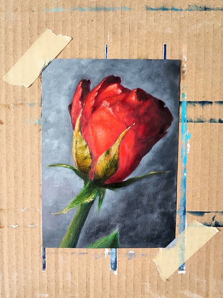 Original Expressionism Floral Painting by Tetiana Verstak