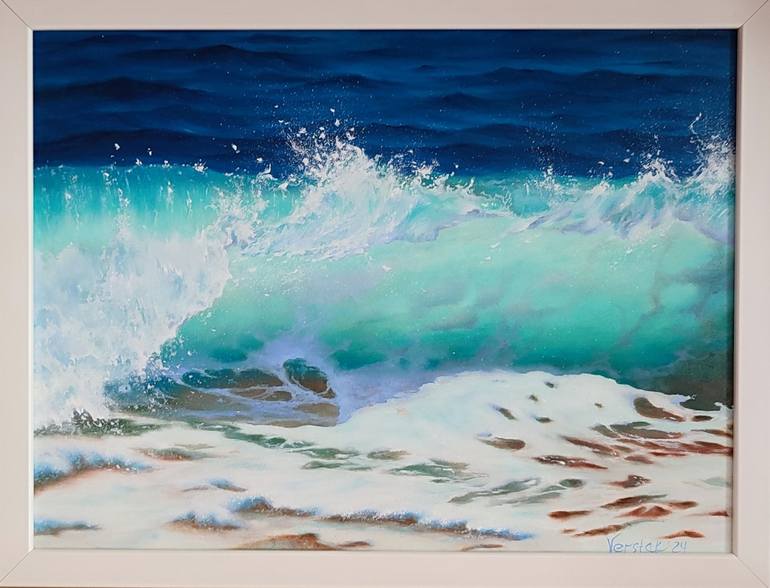 Original Expressionism Seascape Painting by Tetiana Verstak