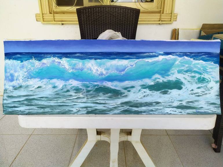 Original Expressionism Seascape Painting by Tetiana Verstak