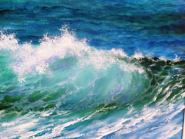 Original Expressionism Seascape Painting by Tetiana Verstak